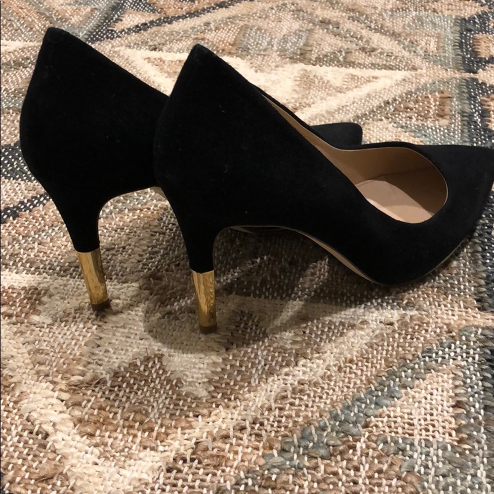 J. Crew Black Suede Size 9 Heels